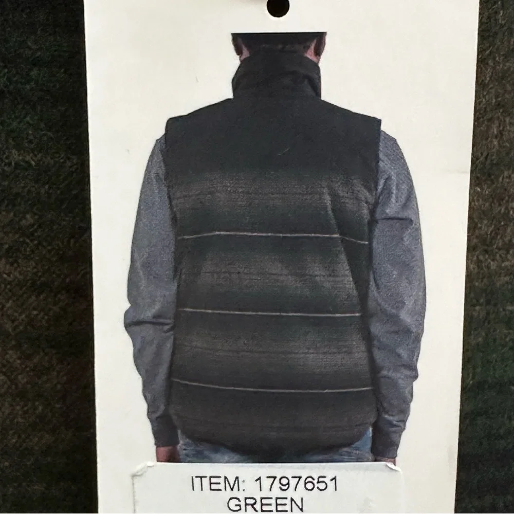 Pendleton Men’s M/L Wool Blend Vest • Black Green • NWT - Picture 10 of 12